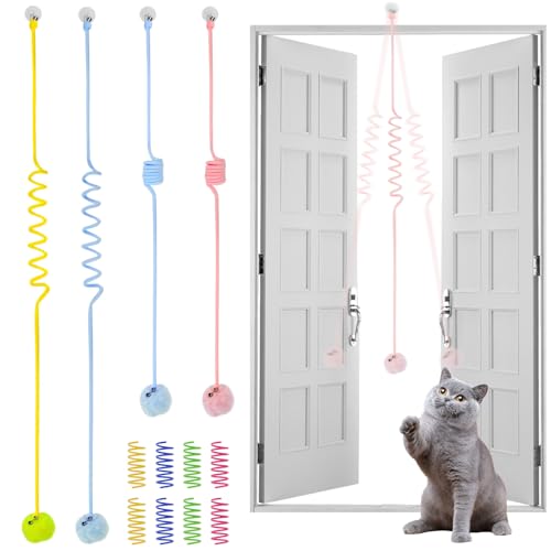 ANZOAT Katzenspielzeug Selbstbeschäftigung Hängende Türrahmen,12 Stück Interaktives Spielzeug Set mit Saugnapf und Cat Spring Spielzeug,Teaser Katze Spielzeug für Katzenauslauf,Dekompression,Spiele ANZOAT Katzenspielzeug Selbstbeschäftigung Hängende Türrahmen,12 Stück Interaktives Spielzeug Set mit Saugnapf und Cat Spring Spielzeug,Teaser Katze Spielzeug für Katzenauslauf,Dekompression,Spiele von ANZOAT