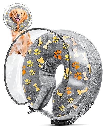 ANZOME Aufblasbare Halskrause für Hunde und Katzen: Komfortabler Schutz nach Operationen - Eine stylische Alternative zum herkömmlichen E-Halsband-S von ANZOME