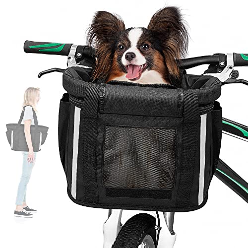 ANZOME Fahrradkorb Vorne für Hund Abnehmbar Fahrrad Korb für Damen Mountainbike Hundkorb mit Sicherheitsgurt ANZOME Fahrradkorb Vorne für Hund Abnehmbar Fahrrad Korb für Damen Mountainbike Hundkorb mit Sicherheitsgurt von ANZOME