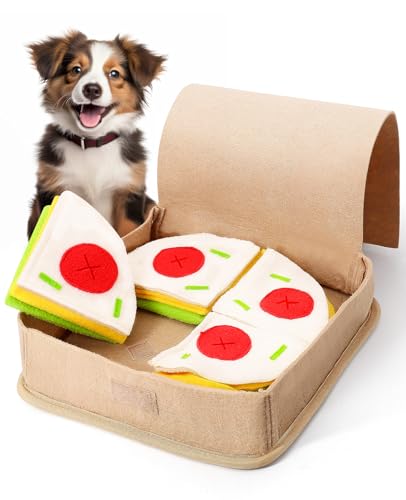 ANZOME Schnüffelteppich für Hunde, Hund interaktives Spielzeug für kleine und mittelgroße Hunde, für trainiere Hunde zum Fressen und Stressabbau, Waschbar (Pizzen) von ANZOME