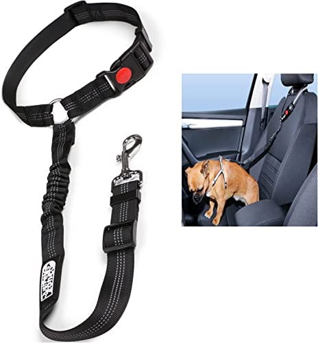 1 Packung Hunde-Auto-Sicherheitsgurt, langlebig, Kopfstützen-Sicherheitsgurt, verstellbar, strapazierfähig, elastisch, für Haustiere, Katzen, Hunde von ANZONGYI