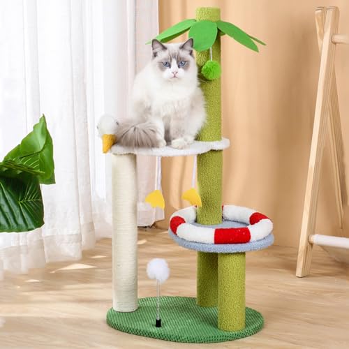 Kratzbaum, kleine Katzenkratzbäume, Katzenkratzbaum für Katzen und Kätzchen – natürliche Sisal-Kratzstange, Katzenkratzbaum von ANram