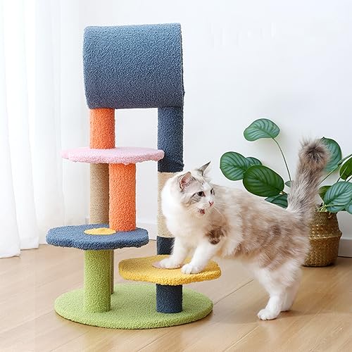 Kratzbaum – eine Katzenspielhaus-Kombination mit Kratzbaum und komfortablem Zuhause, in der Kätzchen jederzeit gefangen Werden können, damit sie in der Nähe Dieser einfach zusammenzubauenden, robust von ANram