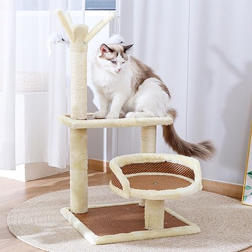 Niedlicher Katzenbaum, Katzenturm für Katzen im Innenbereich, Sisal-Kratzbäume mit Sprungplattform, Katzenmöbel, Aktivitätscenter, Spielhaus von ANram