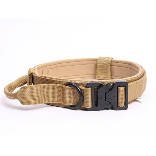Hundehalsband, Militärisches Hundehalsband Verstellbar Mit Kontrollgriff, Militär-Hundehalsband Nylon mit Metallschnalle Für Mittelgroße Große Hunde(#B,M-(36cm-48cm)) von AOBUJDUB