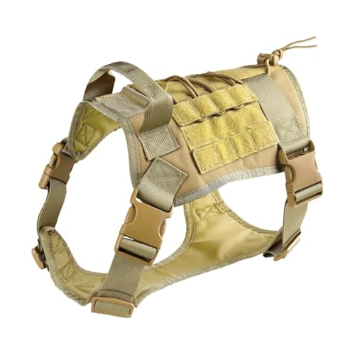 Hundehalsband, Taktisch Verstellbar mit Kontrollgriff, Aus Nylon, Gepolstert, Metallschnalle, Für Mittlere Große Hunde Jagd Training Outdoor, mit Robuste Metallschnalle(#L,XL(33-45KG)) von AOBUJDUB
