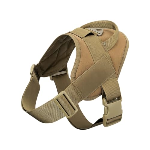 Hundehalsband, Taktisch Verstellbar mit Kontrollgriff, Aus Nylon, Gepolstert, Metallschnalle, Für Mittlere Große Hunde Jagd Training Outdoor, mit Robuste Metallschnalle(#O,M(14-23KG)) von AOBUJDUB