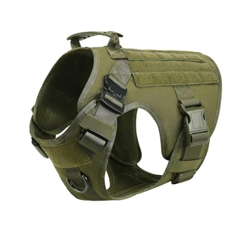 AOBUJDUB Hundehalsband, Weich Gepolstertes Verstellbare Nylon mit Kontrollgriff Metallschnalle, für Mittlere Große Hunde Jagd Training Outdoor(#E,L) von AOBUJDUB