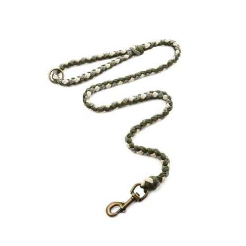 Hundehalsband Aus Weichem, Atmungsaktives, Strapazierfähiges Hundehalsband Aus Leder mit Verstellbarer Rostfreier Metallschnalle Für Mittelgroße und Große Hunde(#F,120cm) von AOBUJDUB
