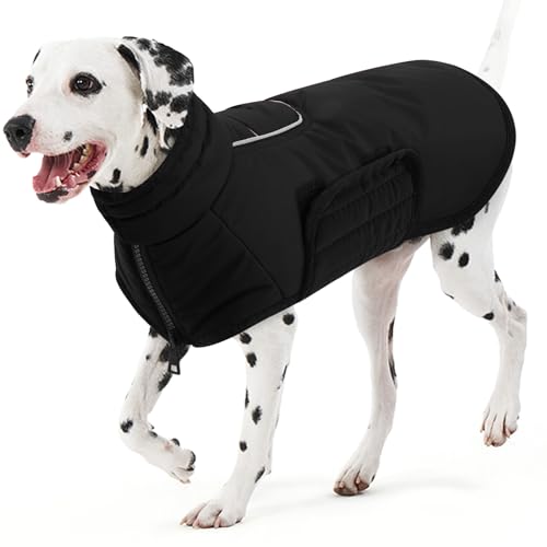 AOFITEE Extra Großer Hundemantel, Warme Hundewinterjacke für Große Hunde, Reflektierende Rollkragen-Hundejacke Fleece-Mantel mit Geschirr, wasserdichte Hunde-Schneejacke für Corgi, Border Collie AOFITEE Extra Großer Hundemantel, Warme Hundewinterjacke für Große Hunde, Reflektierende Rollkragen-Hundejacke Fleece-Mantel mit Geschirr, wasserdichte Hunde-Schneejacke für Corgi, Border Collie von AOFITEE