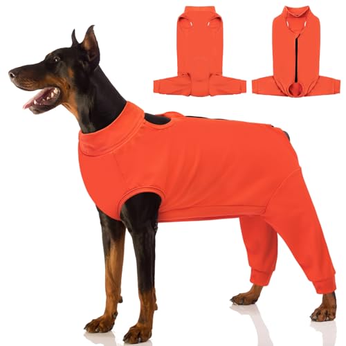 AOFITEE Extra große Hunde-Genesungsmanschette, Genesungsanzug für Hinterbeine, Anti-Leck-Hinterhülse für weibliche männliche Hunde, Wundabdeckung für Hinterbein und Bauch, Alternative zu Hundekegeln von AOFITEE