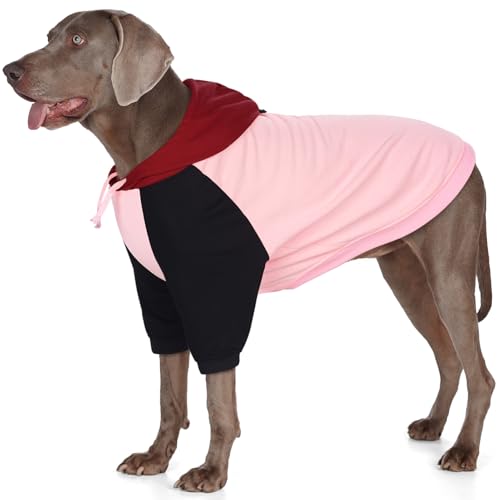 AOFITEE Extra großer Hunde-Kapuzenpullover, warmer Hunde-Kapuzenpullover mit Hut für Herbst und Winter, leichter Basic Hundepullover mit Ärmeln, Kapuzenpullover für Jungen, Mädchen, Hunde, Sweatshirt von AOFITEE