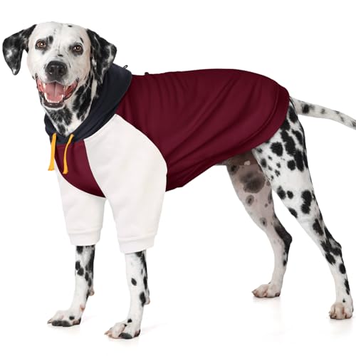 AOFITEE Extra großer Hunde-Kapuzenpullover, warmer Hunde-Kapuzenpullover mit Hut für Herbst und Winter, leichter Basic-Pullover mit Ärmeln, Kapuzenpullover für Jungen, Mädchen, Hunde, Sweatshirt für von AOFITEE