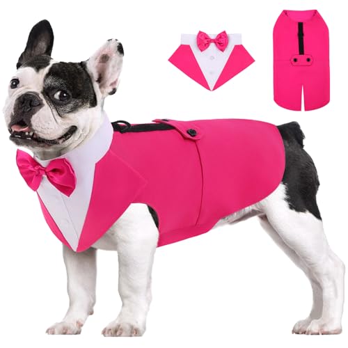 AOFITEE Formal Dog Suit and Bandana Set, Gentle Dogs Wedding Party Suit Bow Tie Shirt, Smoking for Small Dogs Costume Outfit with Detachable Bowtie Collar for Christmas Halloween Dress Up AOFITEE Formal Dog Suit and Bandana Set, Gentle Dogs Wedding Party Suit Bow Tie Shirt, Smoking for Small Dogs Costume Outfit with Detachable Bowtie Collar for Christmas Halloween Dress Up von AOFITEE