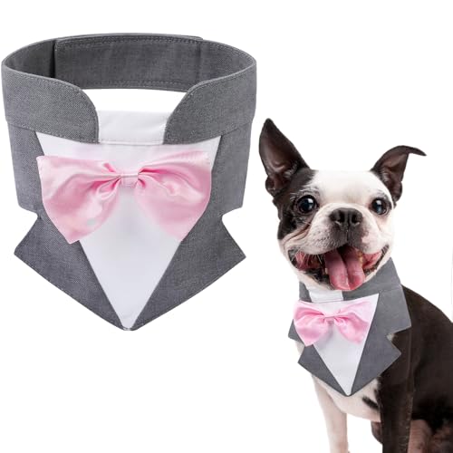 AOFITEE Formeller Smoking für kleine Hunde, Hochzeit, Halstuch, Halsband mit Fliege, verstellbares Welpengeburtstagskostüm, Valentinstags-Outfits, kleine Fliege für Hunde, Haustierparty, Smoking AOFITEE Formeller Smoking für kleine Hunde, Hochzeit, Halstuch, Halsband mit Fliege, verstellbares Welpengeburtstagskostüm, Valentinstags-Outfits, kleine Fliege für Hunde, Haustierparty, Smoking von AOFITEE