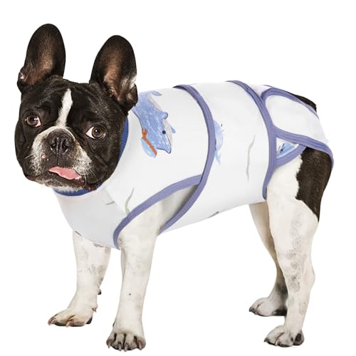 AOFITEE Genesungsanzug für Hunde nach Operationen, weicher atmungsaktiver Hunde-Einteiler für Operationen, weibliche Männer, Anti-Lecken, chirurgischer Hunde-Genesungsanzug für Bauchwunden, von AOFITEE