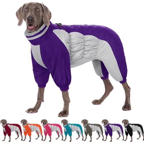 AOFITEE Große Hundejacke - Warmer Wintermantel mit integriertem Geschirr, reflektierender Rollkragen, winddichter Schneeanzug, vierbeiniges Fleece für kleine bis große Hunde AOFITEE Große Hundejacke - Warmer Wintermantel mit integriertem Geschirr, reflektierender Rollkragen, winddichter Schneeanzug, vierbeiniges Fleece für kleine bis große Hunde von AOFITEE