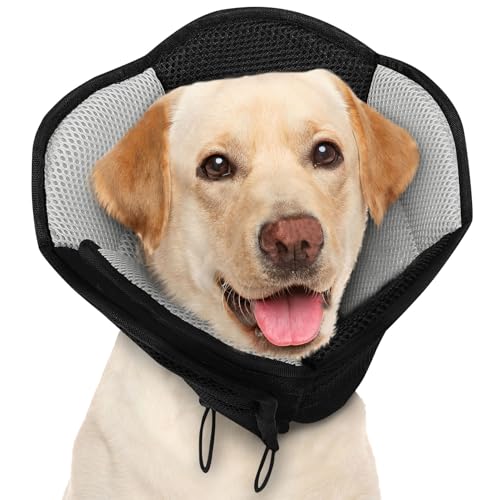 AOFITEE Hundekegel - Verstellbarer, extra großer Kegel für Hunde nach Operationen, atmungsaktives weiches Kegel-Hundehalsband gegen Lecken von Wunden, Haustier-Elisabethanisches Halsband für große AOFITEE Hundekegel - Verstellbarer, extra großer Kegel für Hunde nach Operationen, atmungsaktives weiches Kegel-Hundehalsband gegen Lecken von Wunden, Haustier-Elisabethanisches Halsband für große von AOFITEE