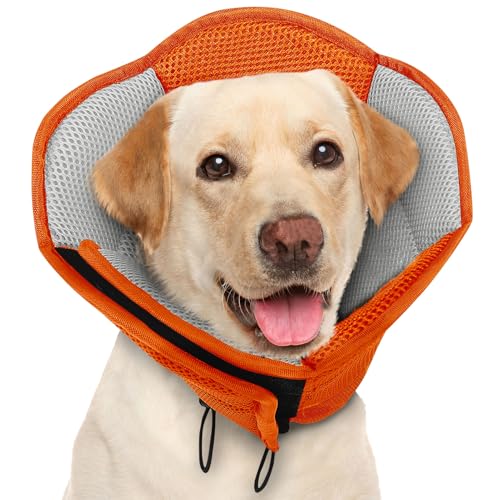 AOFITEE Großer Hundekegel, weiches Hundekegelhalsband, verstellbarer Hundekegel für Hunde nach Operationen, atmungsaktives Netzgewebe, Hundehalsbänder und Kegel, elisabethanisches Halsband für Hunde, AOFITEE Großer Hundekegel, weiches Hundekegelhalsband, verstellbarer Hundekegel für Hunde nach Operationen, atmungsaktives Netzgewebe, Hundehalsbänder und Kegel, elisabethanisches Halsband für Hunde, von AOFITEE
