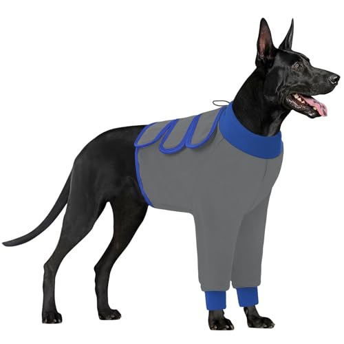 AOFITEE Hundebody Nach Op, Verstellbarer Hundebody Nach Kastration Rüde Hündin Ellenbogenschützer für Hunde, Atmungsaktiv Op Body Hund Wundschutzanzug von AOFITEE