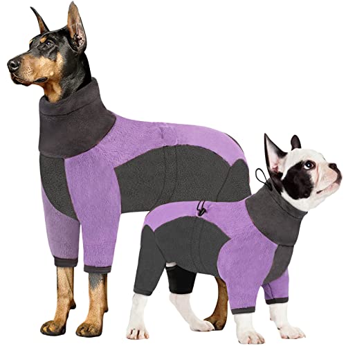 AOFITEE Hunde-Wintermantel, warmer Pullover-Hunde-Fleece-Pyjama, weiche Ganzkörper-Hundepullover-Jacken für kaltes Wetter, winddichter Rollkragen-Hunde-Einteiler, Pyjama-Overall für kleine, mittelgroß AOFITEE Hunde-Wintermantel, warmer Pullover-Hunde-Fleece-Pyjama, weiche Ganzkörper-Hundepullover-Jacken für kaltes Wetter, winddichter Rollkragen-Hunde-Einteiler, Pyjama-Overall für kleine, mittelgroß von AOFITEE