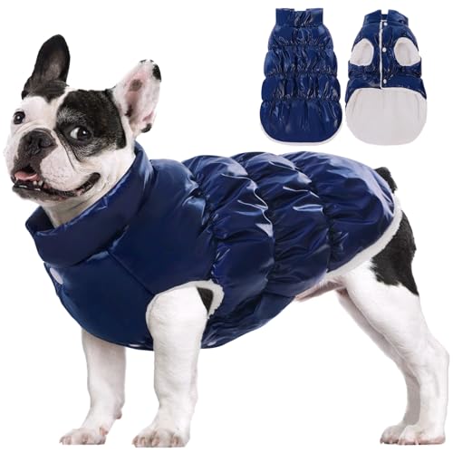 AOFITEE Hundejacke, Wintermantel, warmer Hundemantel, Fleece-Hundepufferjacke, winddicht, wasserdicht, Haustier-Schneeanzug, gemütliche Schneejacken für weibliche und männliche Haustiere, Fleece-Weste von AOFITEE