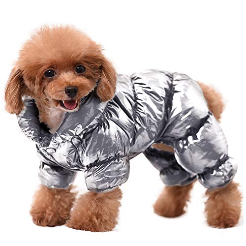 AOFITEE Hundemantel, wasserdichte Hundejacke für den Winter, Ganzkörper-Hundemäntel Schneeanzug, winddichte Welpendaunenjacke Puffermantel, Fleece-Winterweste für Hunde, kaltes Wetter, Hundemäntel für von AOFITEE