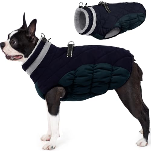 AOFITEE Hundemantel für Mittelgroße Hunde, Warme Hundewinterjacke mit Eingebautem Geschirr, Reflektierender Hundemantel Schneeanzug für den Winter, wasserdichte Hunde-Pufferjacke für Boston Terrier AOFITEE Hundemantel für Mittelgroße Hunde, Warme Hundewinterjacke mit Eingebautem Geschirr, Reflektierender Hundemantel Schneeanzug für den Winter, wasserdichte Hunde-Pufferjacke für Boston Terrier von AOFITEE