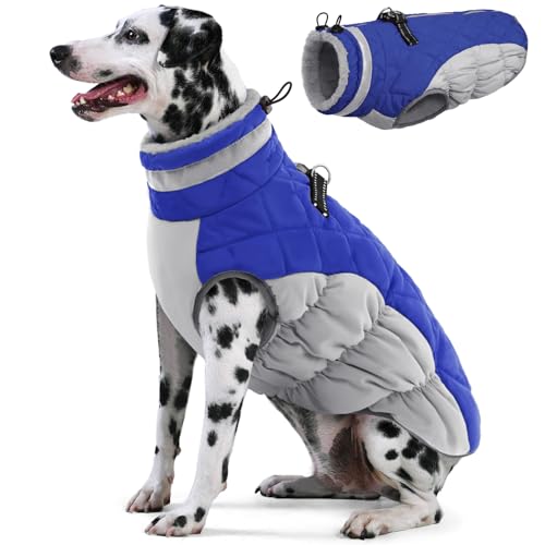 AOFITEE Hundemantel für extra große Hunde, Warme Rollkragen-Hundewinterjacke mit Eingebautem Geschirr, Wasserdichter Hundekissenmantel für Große Hunde, Hundemantel Warmer Schneeanzug AOFITEE Hundemantel für extra große Hunde, Warme Rollkragen-Hundewinterjacke mit Eingebautem Geschirr, Wasserdichter Hundekissenmantel für Große Hunde, Hundemantel Warmer Schneeanzug von AOFITEE