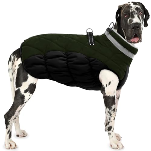 AOFITEE Hundemantel für extra große Hunde, Warme Rollkragen-Hundewinterjacke mit Eingebautem Geschirr, Wasserdichter Hundekissenmantel für Große Hunde, Hundemantel Warmer Schneeanzug AOFITEE Hundemantel für extra große Hunde, Warme Rollkragen-Hundewinterjacke mit Eingebautem Geschirr, Wasserdichter Hundekissenmantel für Große Hunde, Hundemantel Warmer Schneeanzug von AOFITEE