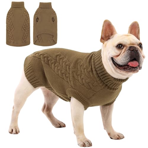 AOFITEE Hundepullover, gestrickter Hundepullover für den Urlaub, warmer Rollkragenpullover für Männer und Frauen, einfarbig, Haustier-Sweatshirt, Strickwaren mit ärmellos, weiche Winterkleidung für AOFITEE Hundepullover, gestrickter Hundepullover für den Urlaub, warmer Rollkragenpullover für Männer und Frauen, einfarbig, Haustier-Sweatshirt, Strickwaren mit ärmellos, weiche Winterkleidung für von AOFITEE