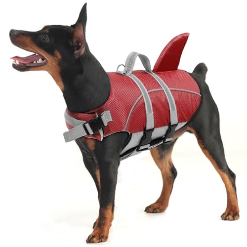 AOFITEE Hundeschwimmweste, Hundeschwimmwesten Schwimmen, Schwimmweste mit Rettungsgriff, reflektierende Hundeschwimmweste, Sicherheitsweste, Ripstop-Hundeschwimmweste für kleine, mittelgroße Hunde von AOFITEE