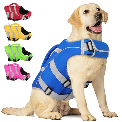 AOFITEE Schwimmweste Hund, Ripstop Hunde Schwimmweste Zum Schwimmen von AOFITEE