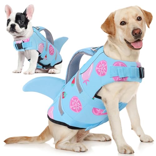 AOFITEE Hundeschwimmweste zum Schwimmen, Hai-Hundeschwimmweste groß, hohe Schwimmweste für Hunde, Schwimmweste mit Rettungsgriff und reflektierendem Streifen, Hunde Lifesaver Badeanzug für Bootfahren AOFITEE Hundeschwimmweste zum Schwimmen, Hai-Hundeschwimmweste groß, hohe Schwimmweste für Hunde, Schwimmweste mit Rettungsgriff und reflektierendem Streifen, Hunde Lifesaver Badeanzug für Bootfahren von AOFITEE