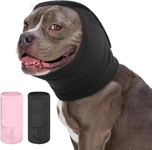 AOFITEE Ohrenschützer Hund, Beruhigender Ohrenschutz Hunde Haustier Snood Ohrenschutz Lärmschutz Hund, Hundehals und Ohrenwärmer Haustier Snood Ohrenschutz Hunde Gehörschutz Silvester Gewitter von AOFITEE