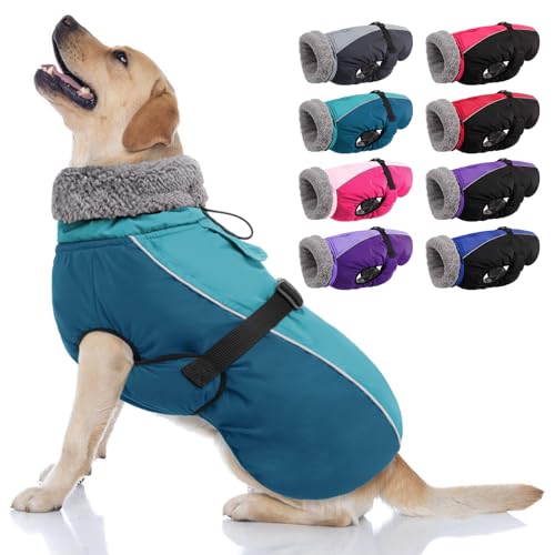 AOFITEE Warmer Hundemantel, Rollkragen gefütterter Hundewintermantel mit Leine Loch verstellbare Hundejacke, wasserdichte Hundeschneejacke für kaltes Wetter Hundemäntel für kleine mittlere große Hunde AOFITEE Warmer Hundemantel, Rollkragen gefütterter Hundewintermantel mit Leine Loch verstellbare Hundejacke, wasserdichte Hundeschneejacke für kaltes Wetter Hundemäntel für kleine mittlere große Hunde von AOFITEE