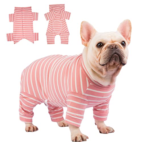 AOKAZI Hunde-Chirurgie-Genesungsanzug, Welpen-Katzen-Einteiler für Ausfallen, Hautkrankheiten, Wundschutz, medizinischer Haustier-Chirurgischer Anzug, Hunde-Pyjama (Rosa, Large) von AOKAZI