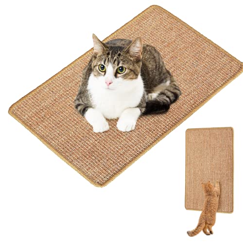 AOKITO Kratzbretter Katze, Sisal-Kratzmatte für Katzen - 60x40cm, Langlebig und rutschfest, Geeignet für Boden und Wand, Schützt Möbel, Ideal für Kleine bis Große Katzen - Hellbraun AOKITO Kratzbretter Katze, Sisal-Kratzmatte für Katzen - 60x40cm, Langlebig und rutschfest, Geeignet für Boden und Wand, Schützt Möbel, Ideal für Kleine bis Große Katzen - Hellbraun von AOKITO