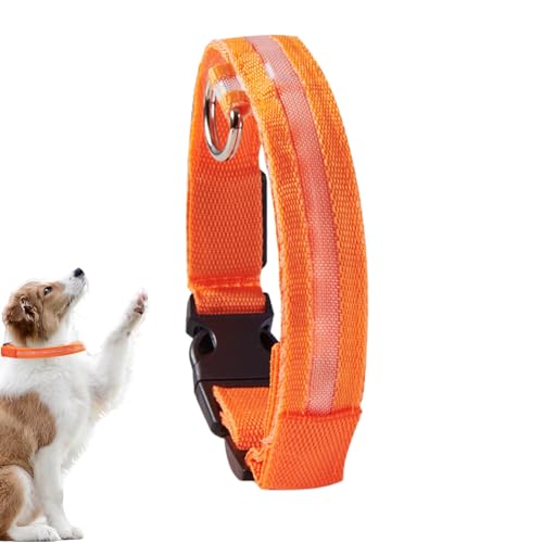 AOKLEY Blinkende Hundehalsbänder - Leuchtendes Leuchthalsband für Hunde - Verstellbare, i Dunkeln leuchtende Halsbänder für Welpen, mittelgroße und kleine Hunde von AOKLEY