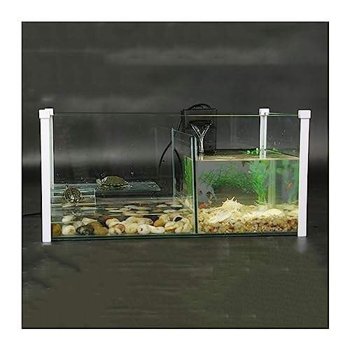 Aquarium Aquarium-Mix-Trenntank for Schildkröten, Fisch-Mischtank, Zuchttank, transparentes Glas, quadratisches Aquarium-Tank Desktop-Aquarium von AOKLEY