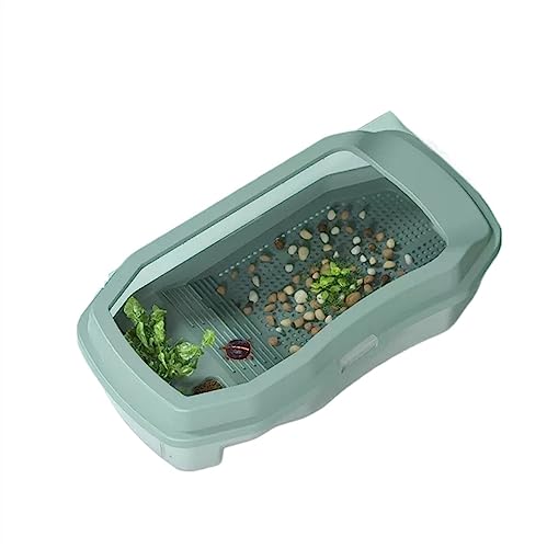 Aquarium Aquarium-Schildkrötenbecken mit Sonnendeck kann Wasserpflanzen züchten, kleine Aquarium-Schildkrötenbox, große Haustierfütterung, um Flucht zu verhindern Desktop-Aquarium (Size : S) von AOKLEY