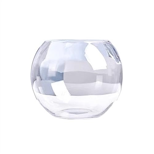 Aquarium Büro Kleines Aquarium Verdicktes Transparentes Glas Aquarium Schildkröte Wohnzimmer Home Desktop Runde Kleine Goldfisch Tank Desktop-Aquarium (Size : 002) von AOKLEY