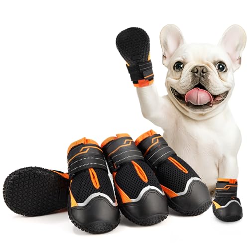 AOKOWN Hundeschuhe für große Hunde, rutschfeste Hundeschuhe für den Winter, Schnee, heißen Bürgersteig, Hundeschuhe und Pfotenschutz für Hartholzböden, Größe 8 AOKOWN Hundeschuhe für große Hunde, rutschfeste Hundeschuhe für den Winter, Schnee, heißen Bürgersteig, Hundeschuhe und Pfotenschutz für Hartholzböden, Größe 8 von AOKOWN