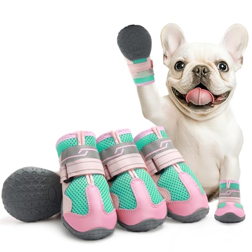 AOKOWN Hundeschuhe für kleine Hunde: atmungsaktive mittelgroße Hundestiefel, Pfotenschutz für Sommer, heißer Gehweg, Winter, Schnee, Outdoor-Spaziergänge, Hundestiefel, Indoor-Hartböden, rutschfeste AOKOWN Hundeschuhe für kleine Hunde: atmungsaktive mittelgroße Hundestiefel, Pfotenschutz für Sommer, heißer Gehweg, Winter, Schnee, Outdoor-Spaziergänge, Hundestiefel, Indoor-Hartböden, rutschfeste von AOKOWN