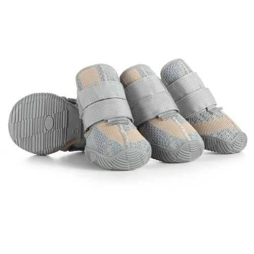 Aokown Hundeschuhe für große Hunde, Outdoor-Hundeschuhe und Pfotenschutz für heißen Bürgersteig, Winter-Schneewandern, atmungsaktive Hundeschuhe, Indoor-Hartböden, rutschfeste Sohle, Weiß, Größe 42 Aokown Hundeschuhe für große Hunde, Outdoor-Hundeschuhe und Pfotenschutz für heißen Bürgersteig, Winter-Schneewandern, atmungsaktive Hundeschuhe, Indoor-Hartböden, rutschfeste Sohle, Weiß, Größe 42 von AOKOWN