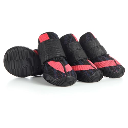 Aokown Hundeschuhe für mittelgroße Hunde, Outdoor-Hundeschuhe und Pfotenschutz für heißen Bürgersteig, Winter-Schneewandern, atmungsaktive Hundeschuhe, Indoor-Hartböden, rutschfeste Sohle, Schwarz Aokown Hundeschuhe für mittelgroße Hunde, Outdoor-Hundeschuhe und Pfotenschutz für heißen Bürgersteig, Winter-Schneewandern, atmungsaktive Hundeschuhe, Indoor-Hartböden, rutschfeste Sohle, Schwarz von AOKOWN