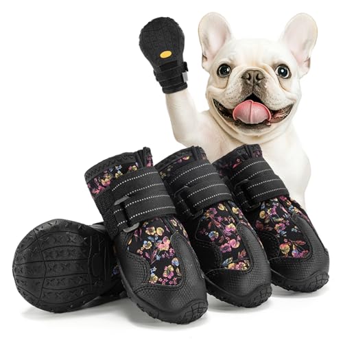 Hundeschuhe für kleine Hunde: atmungsaktive mittelgroße Hundestiefel, Pfotenschutz für Sommer, heißer Gehweg, Winter, Schnee, Outdoor-Spaziergänge, Hundestiefel, Indoor-Hartböden, rutschfeste Sohle, Hundeschuhe für kleine Hunde: atmungsaktive mittelgroße Hundestiefel, Pfotenschutz für Sommer, heißer Gehweg, Winter, Schnee, Outdoor-Spaziergänge, Hundestiefel, Indoor-Hartböden, rutschfeste Sohle, von AOKOWN