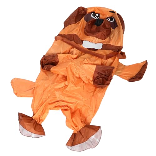 AOKWAWALIY Aufblasbares Mops-Hundekostüm Luftblasen-Fahrt Auf Welpenkostümen Lustiges Reittierkostüm Für Halloween-Karneval Weihnachtsfeierzubehör von AOKWAWALIY