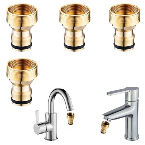 4 Stück Universal-Wasserhahnanschluss Für Mischbatterie,Wasserhahn Adapter Gartenschlauch,Schlauchanschluss Wasserhahn,Wasserhahn Adapter,Wasserhahn Adapter Schlauch,Schnellkupplung Adapters Anschluss 4 Stück Universal-Wasserhahnanschluss Für Mischbatterie,Wasserhahn Adapter Gartenschlauch,Schlauchanschluss Wasserhahn,Wasserhahn Adapter,Wasserhahn Adapter Schlauch,Schnellkupplung Adapters Anschluss von AONAYO