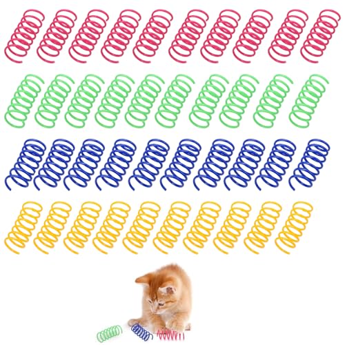 40 Stück KatzenspielzeugSpirale,Katzenspielzeug,Spiralen Katzen,Katze Spielzeug,Buntes Kreatives Kunststoff Spiralfedern Spirale,Neuheit Haustiere Spielzeug,Spirale Katzenspielzeug,Für Katze Kätzchen 40 Stück KatzenspielzeugSpirale,Katzenspielzeug,Spiralen Katzen,Katze Spielzeug,Buntes Kreatives Kunststoff Spiralfedern Spirale,Neuheit Haustiere Spielzeug,Spirale Katzenspielzeug,Für Katze Kätzchen von AONAYO